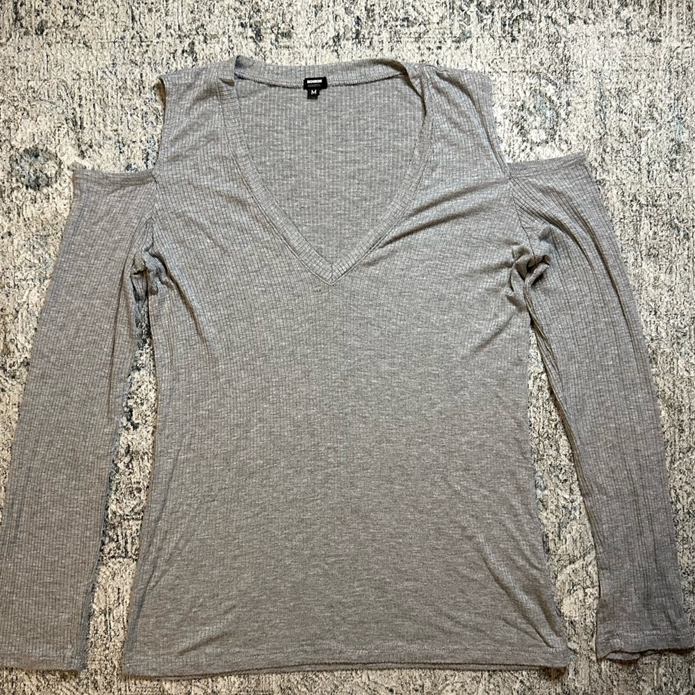 Revolve Monrow Classic Cold Shoulder Tee